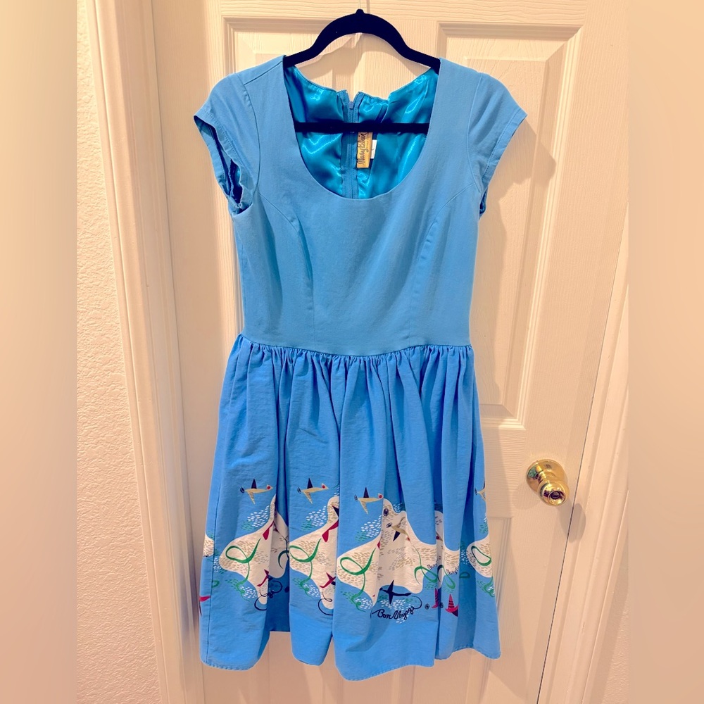 EUC Pinup Girl Clothing Mary Blair Airplanes Dress